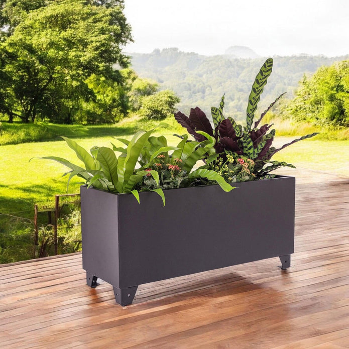 Grapevine Arden Commercial Grade Rectangular Aluminum Outdoor Planter, 32 in.