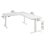 Office Pro Amplify 195.5 cm x 151.1 cm (76.9 in. x 59.5 in.) Height Adjustable L-desk