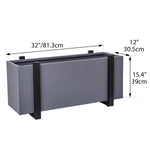 Grapevine Stello Commercial Grade Rectangular Aluminum Outdoor Planter, 32 in.