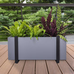 Grapevine Stello Commercial Grade Rectangular Aluminum Outdoor Planter, 32 in.