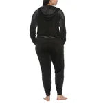 Black Bow Women's Velour Lounge Set, 2 Piece