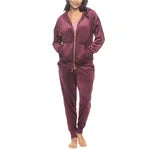 Black Bow Women's Velour Lounge Set, 2 Piece