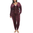 Black Bow Women's Velour Lounge Set, 2 Piece