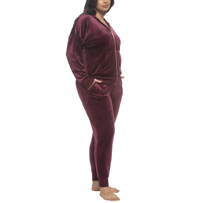 Black Bow Women's Velour Lounge Set, 2 Piece