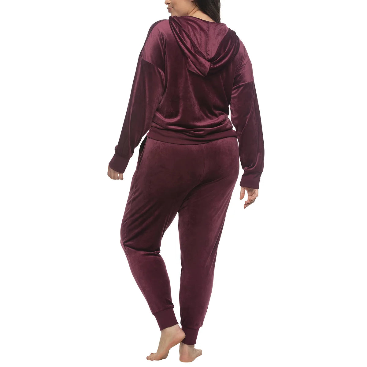 Black Bow Women's Velour Lounge Set, 2 Piece