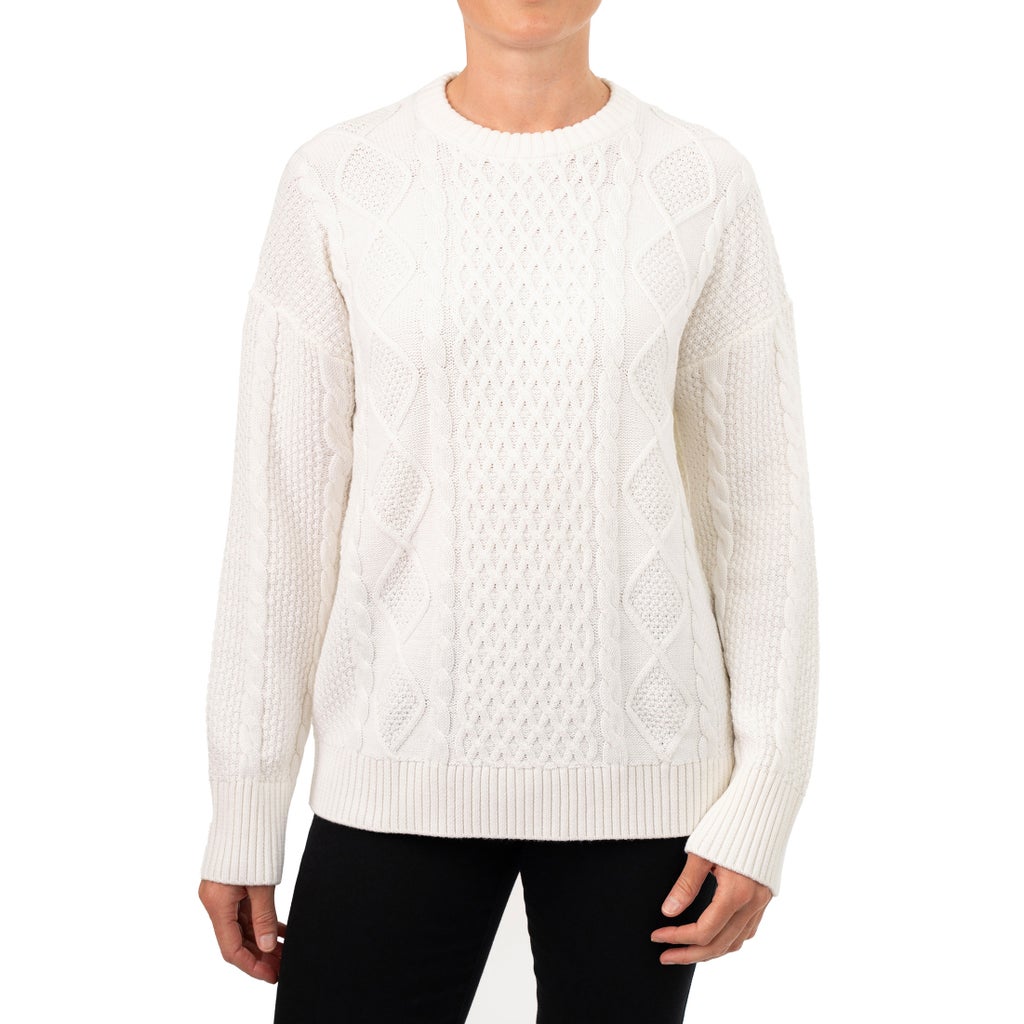 Kersh Women’s Merino Wool Blend Sweater - Cream