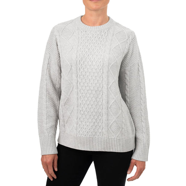 Kersh Women’s Merino Wool Blend Sweater - Grey