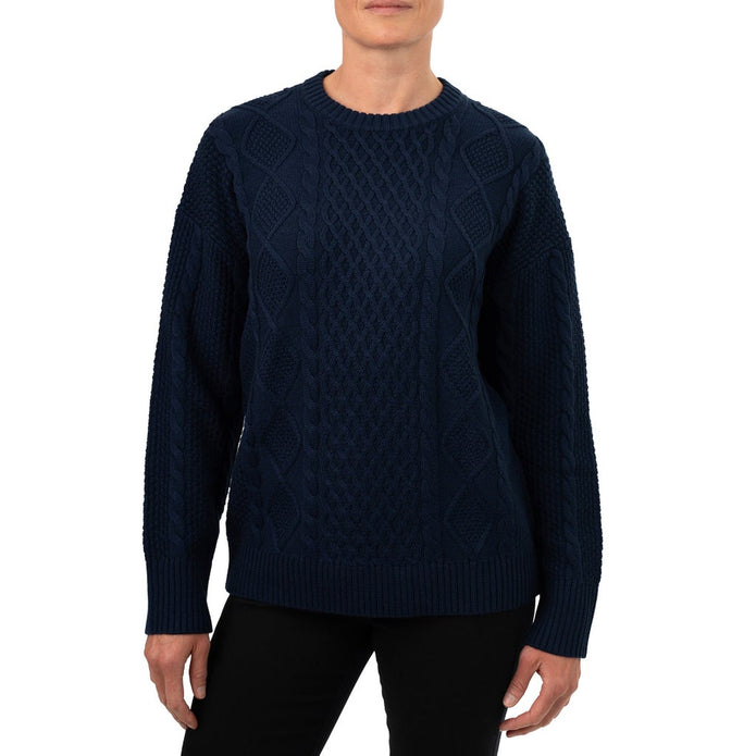Kersh Women’s Merino Wool Blend Sweater - Navy