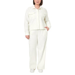 Mondetta Women's Cropped Corduroy Texture Shirt