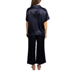BCBGMAXAZRIA Women's Satin Jacquard Notch Collar Pajama Set