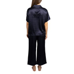 BCBGMAXAZRIA Women's Satin Jacquard Notch Collar Pajama Set