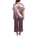 BCBGMAXAZRIA Women's Satin Jacquard Notch Collar Pajama Set