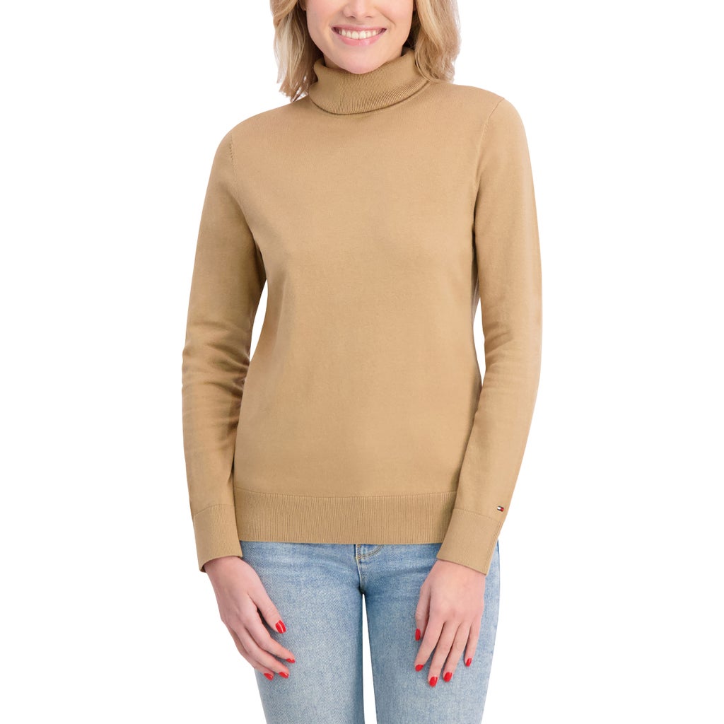 Tommy Hilfiger Women's Turtleneck Sweater - Brown
