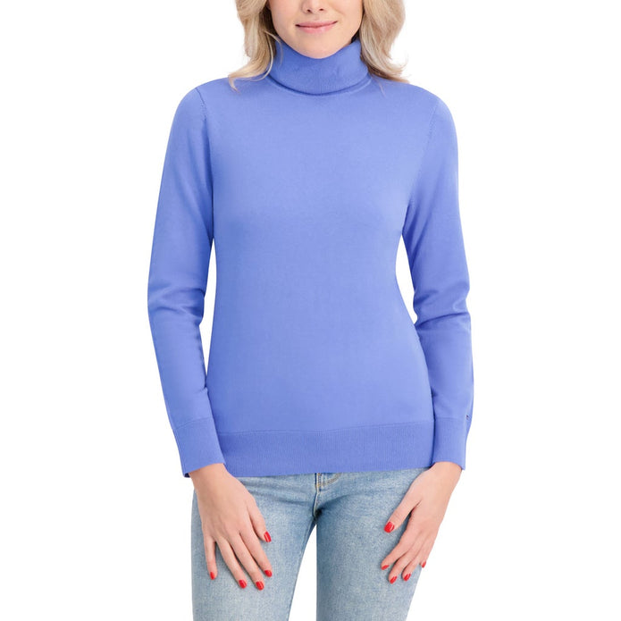 Tommy Hilfiger Women's Turtleneck Sweater - Light Blue