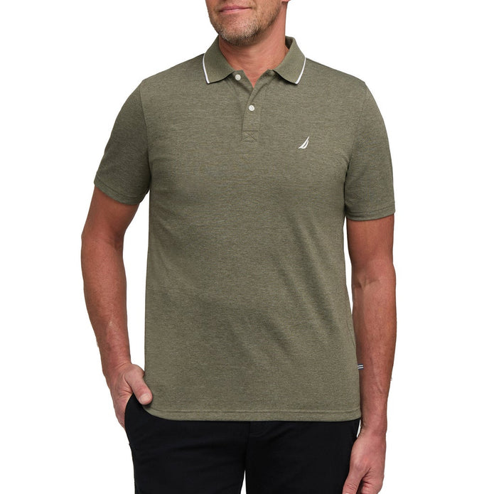 Nautica Men's Jersey Short Sleeve Polo - Green
