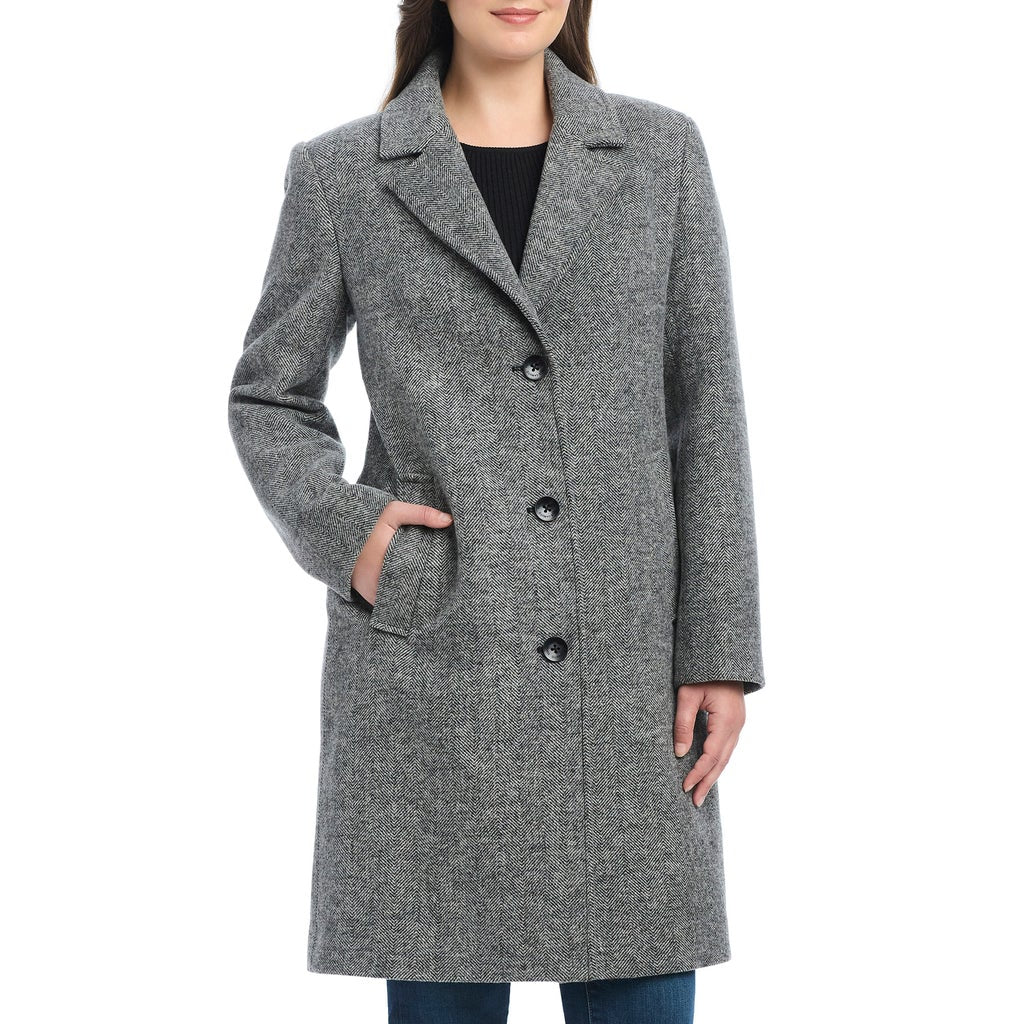 Vince Camuto Women's Wool Blend Coat - Multi-Coloured