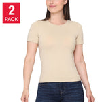 Tahari Women’s Smooth Seamless T-shirt, 2-pack
