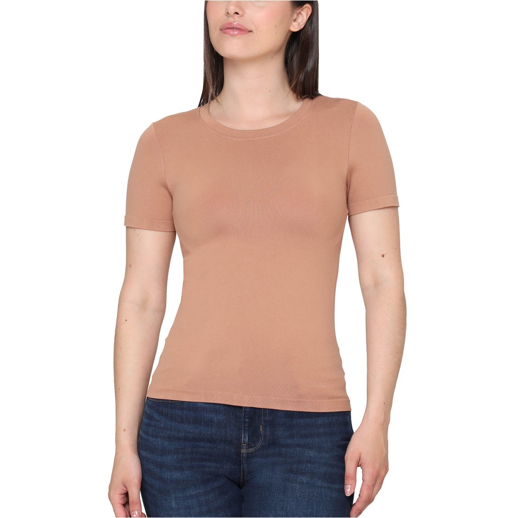 Tahari Women’s Smooth Seamless T-shirt, 2-pack