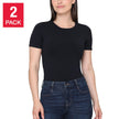Tahari Women’s Smooth Seamless T-shirt, 2-pack - Black