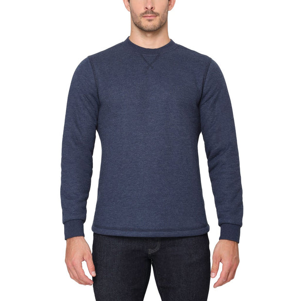 The B.C. Clothing Co. Heritage Men's Long Sleeve Crew Neck with Sherpa Interior - Navy