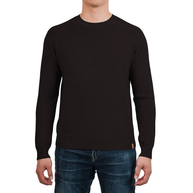 United Colors of Benetton Men's Long Sleeve Shaker Sweater - Dark Brown