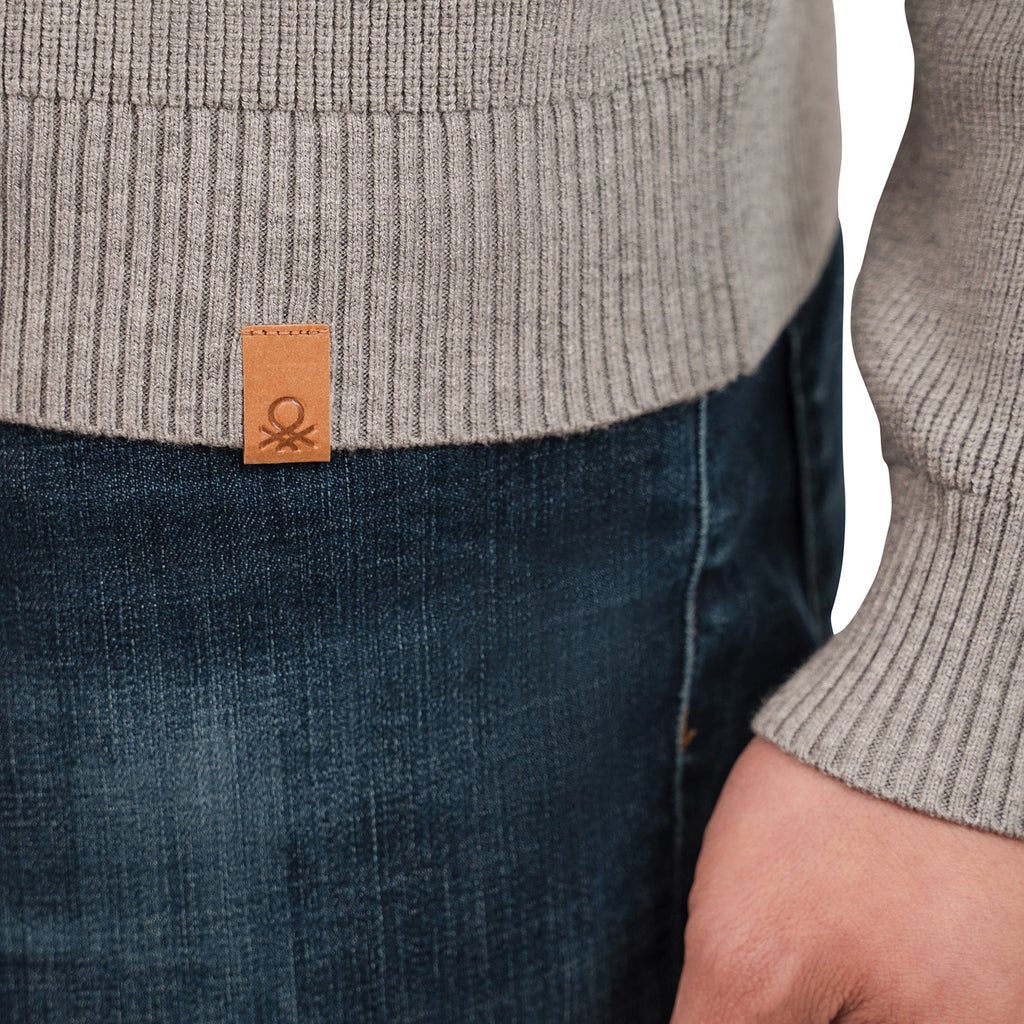 United Colors of Benetton Men's Long Sleeve Shaker Sweater