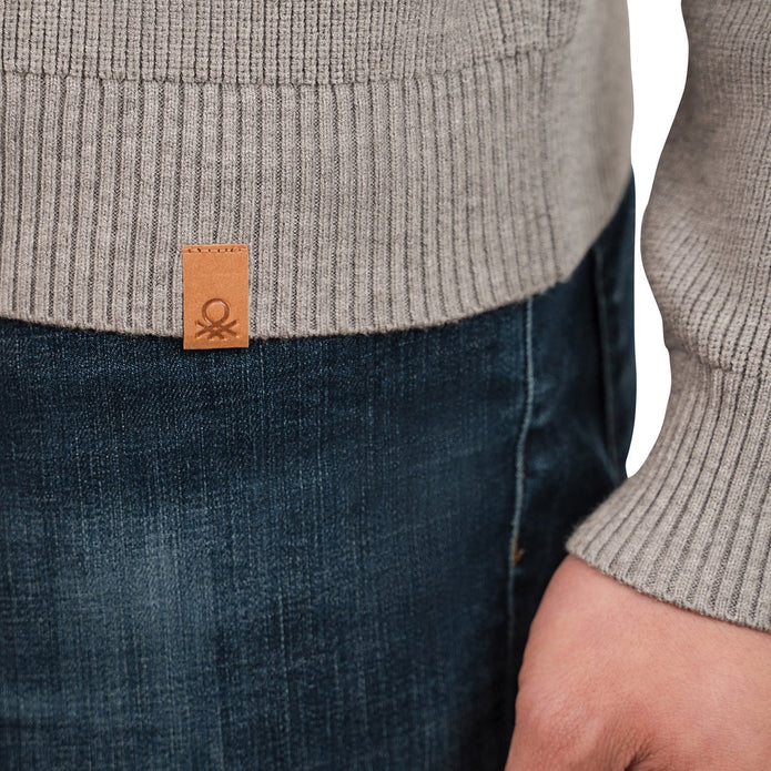 United Colors of Benetton Men's Long Sleeve Shaker Sweater