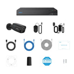 Reolink 4K+ 12MP Ultra HD 16-channel 4TB HDD NVR Security System with 8 Dome PoE Cameras
