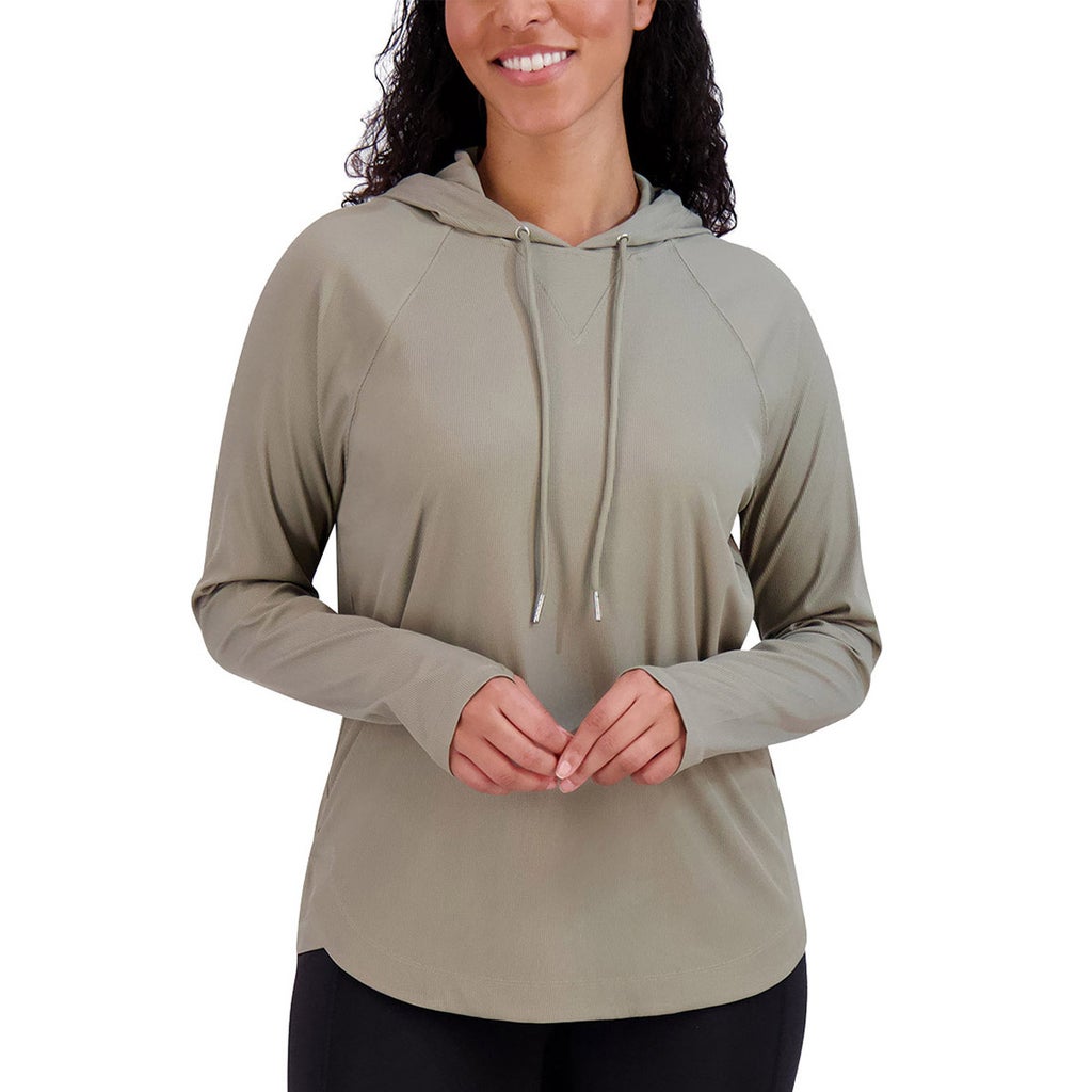 Sage Women's Long Sleeve Ribbed Hoodie