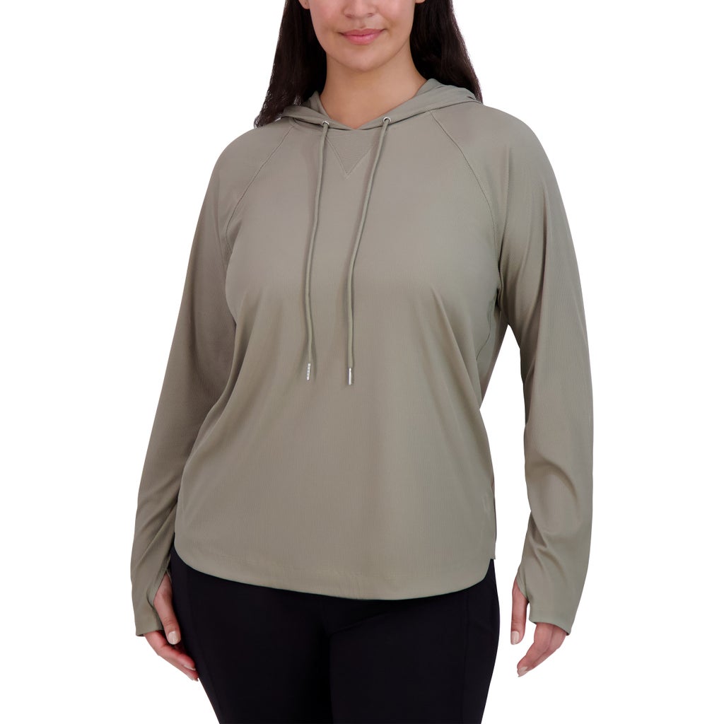 Sage Women's Long Sleeve Ribbed Hoodie