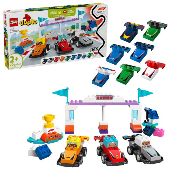 LEGO DUPLO Town F1 Team Race Cars & Drivers Building Toy