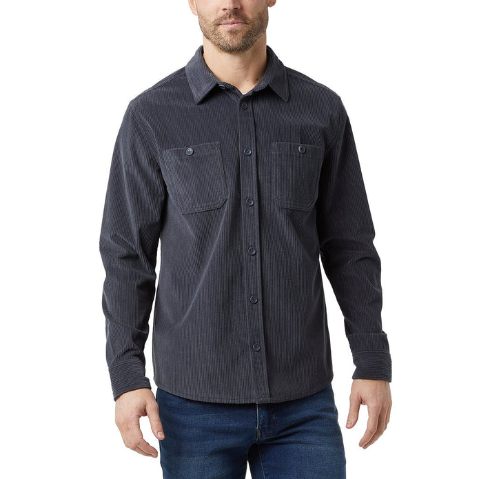 32 Degrees Men's Corduroy Long Sleeve Overshirt - Blue