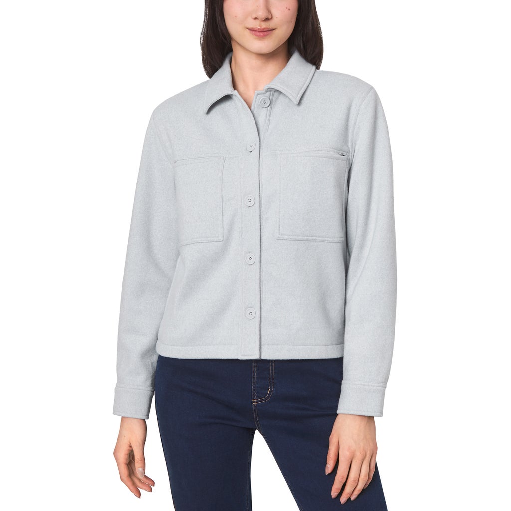 Mondetta Women’s Knit Cropped Jacket - Grey