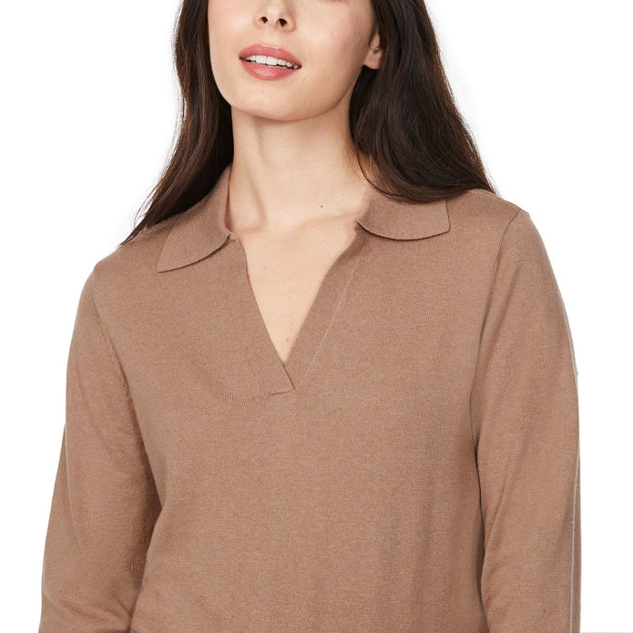 Loft Women’s Fine Knit Sweater with Johnny Collar