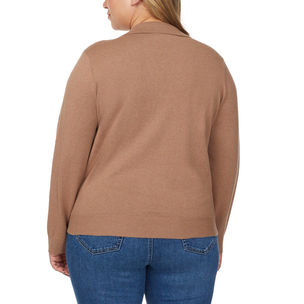 Loft Women’s Fine Knit Sweater with Johnny Collar