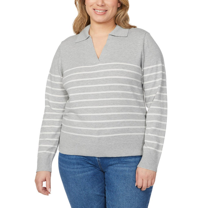 Loft Women’s Fine Knit Sweater with Johnny Collar