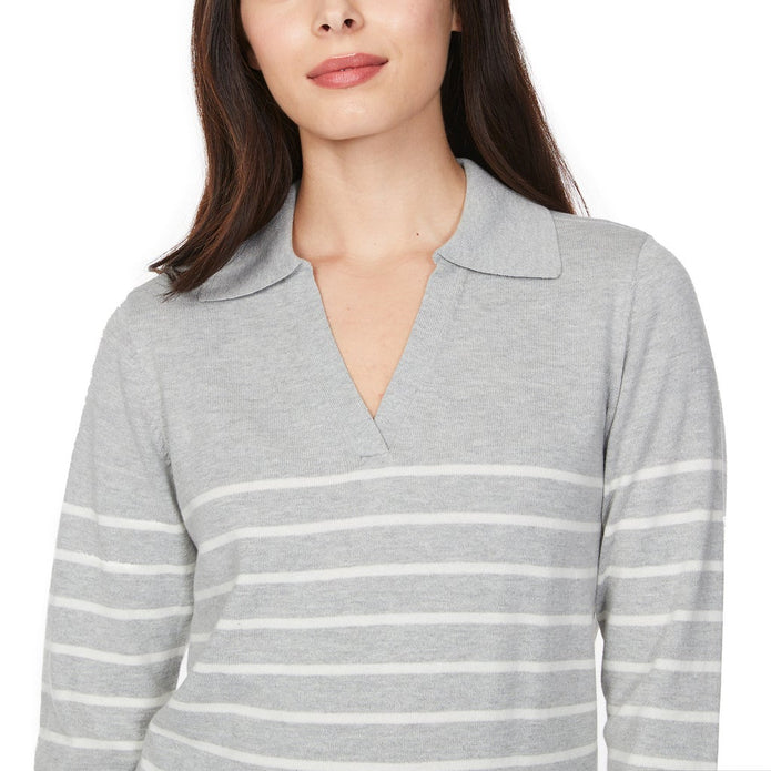 Loft Women’s Fine Knit Sweater with Johnny Collar