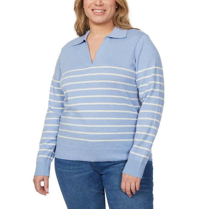 Loft Women’s Fine Knit Sweater with Johnny Collar