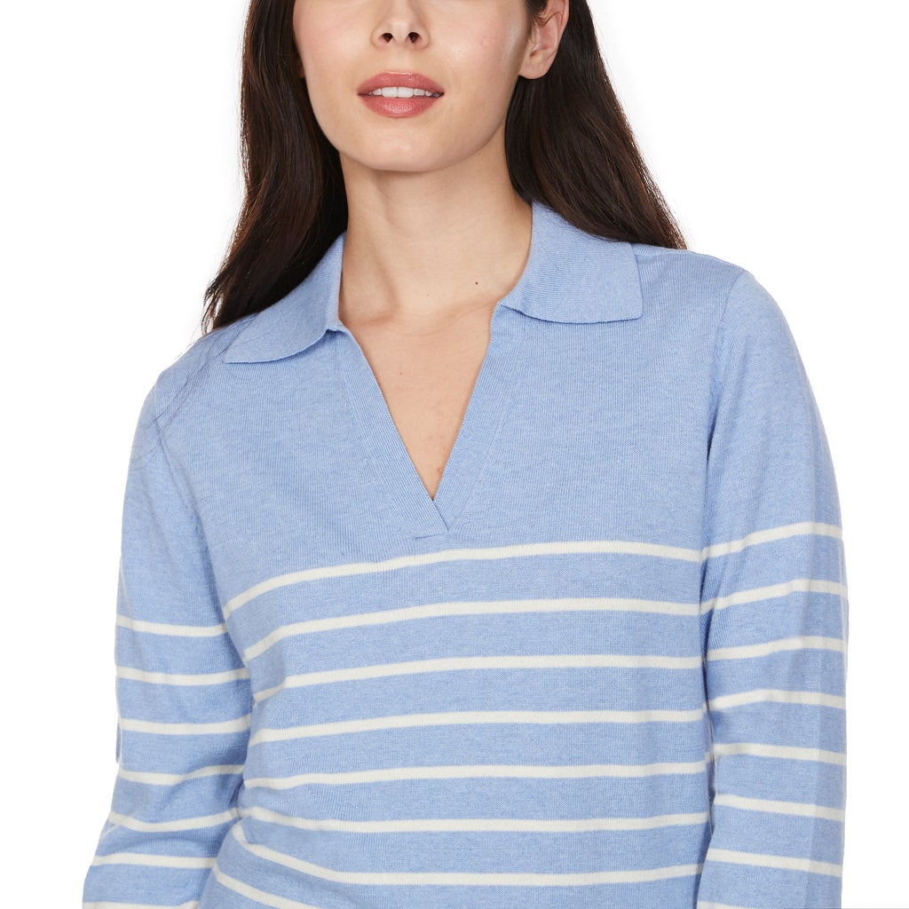 Loft Women’s Fine Knit Sweater with Johnny Collar