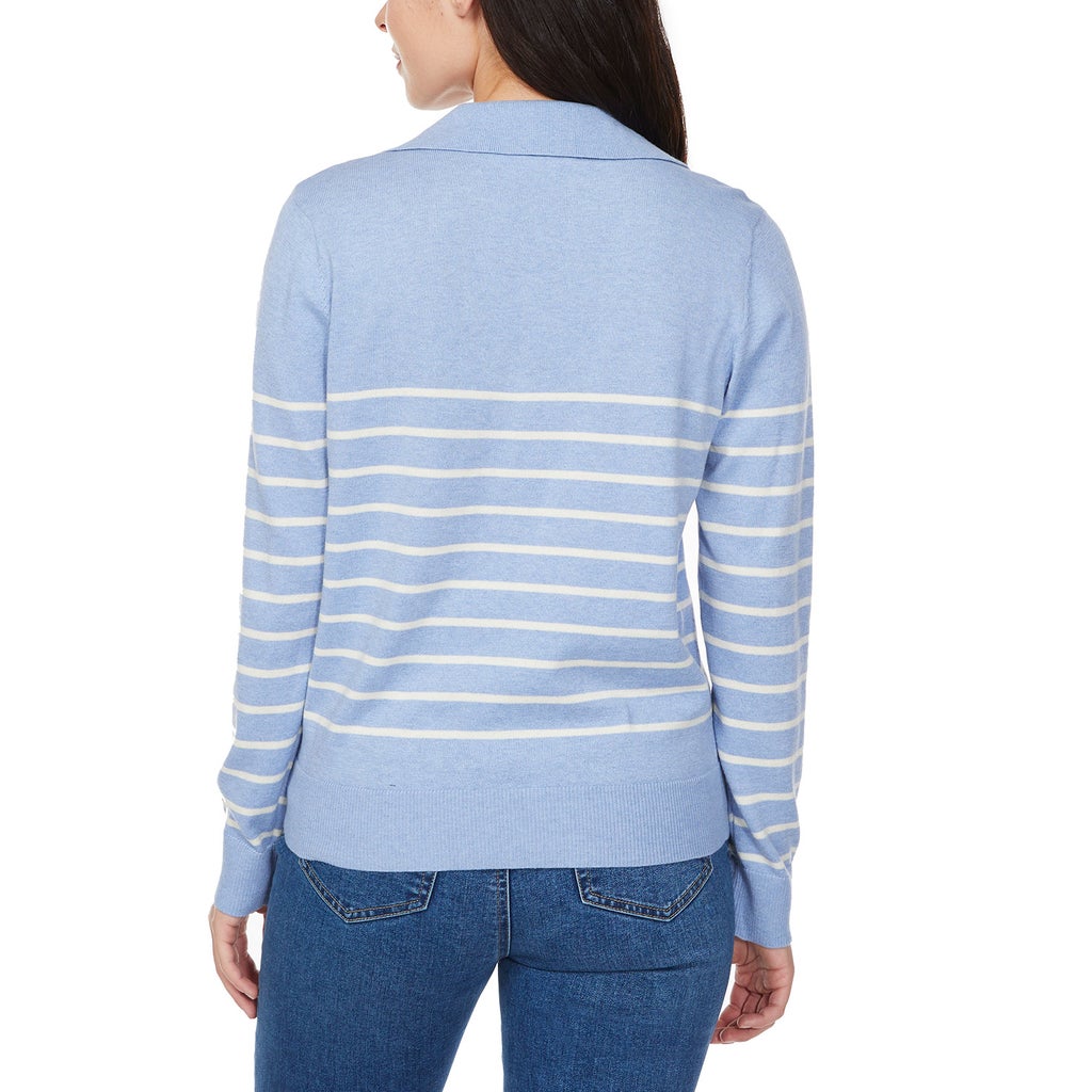 Loft Women’s Fine Knit Sweater with Johnny Collar