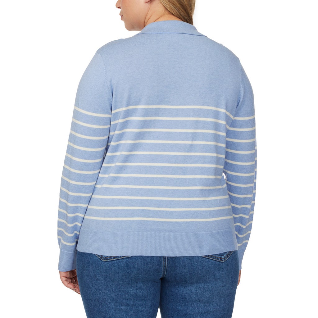 Loft Women’s Fine Knit Sweater with Johnny Collar