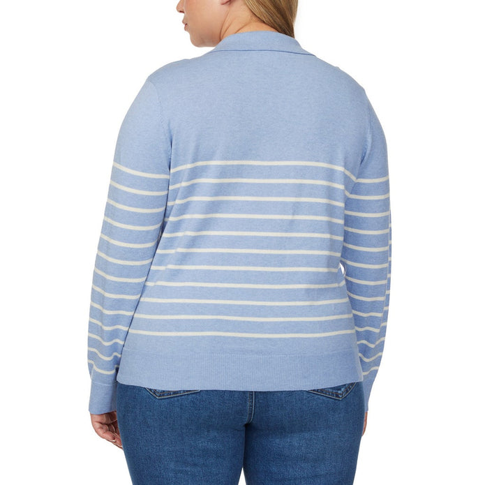 Loft Women’s Fine Knit Sweater with Johnny Collar