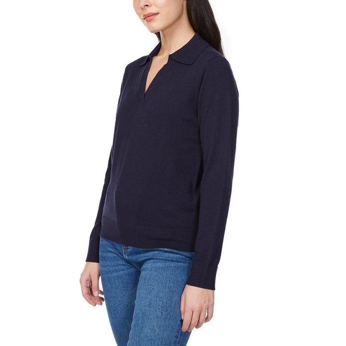 Loft Women’s Fine Knit Sweater with Johnny Collar