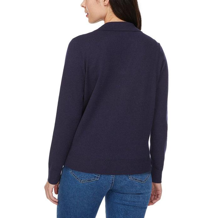 Loft Women’s Fine Knit Sweater with Johnny Collar