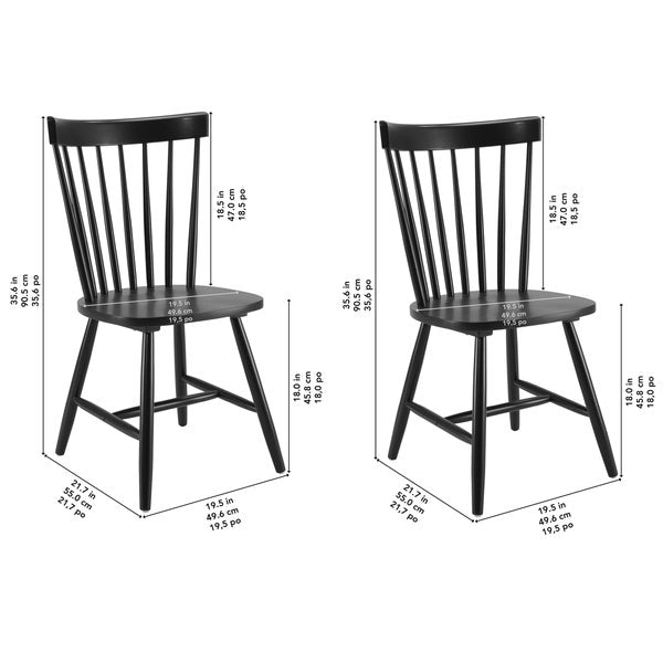 Bush Furniture West End Dining Chair, 2-pack