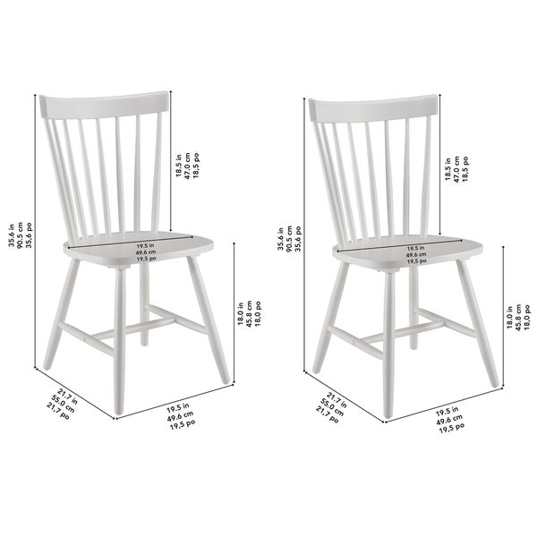 Bush Furniture West End Dining Chair, 2-pack