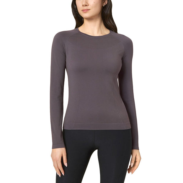 Mondetta Women's Seamless Long Sleeve Active Top - Grey