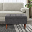 King Fabric Upholstered Storage Ottoman
