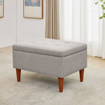 King Fabric Upholstered Storage Ottoman