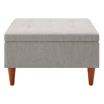 King Fabric Upholstered Storage Ottoman